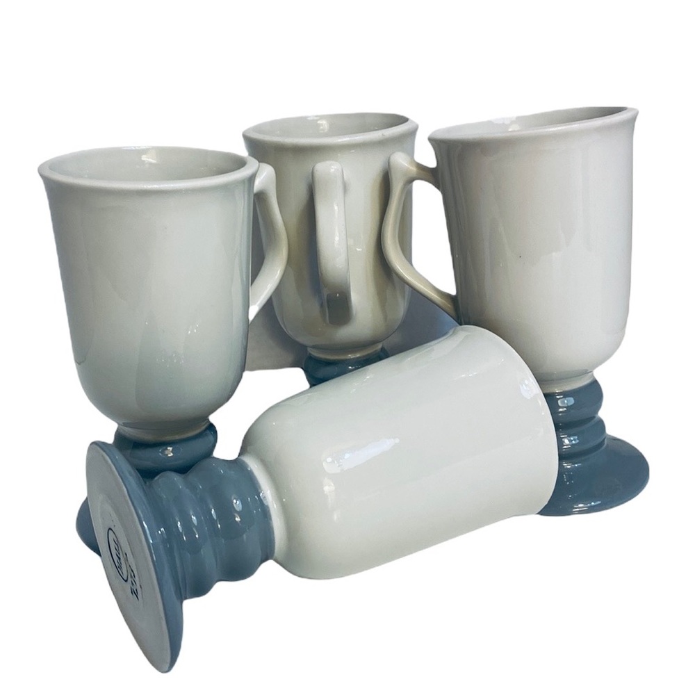 4 Hall 1273 Made in the USA 6” Irish Coffee Mugs Gray Base